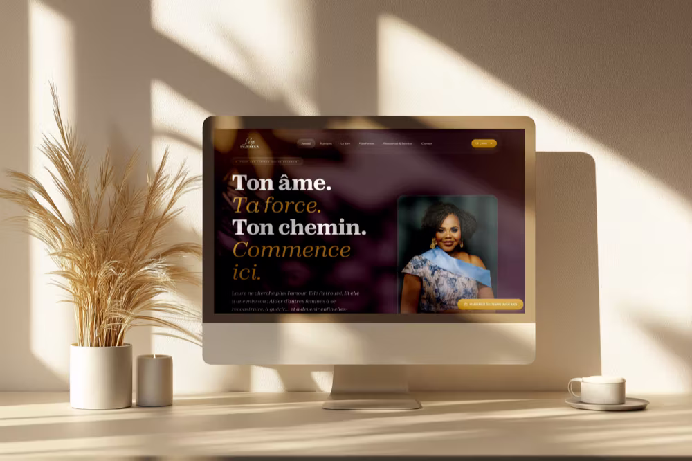 Le site de Laure Fagbohoun sur ordinateur